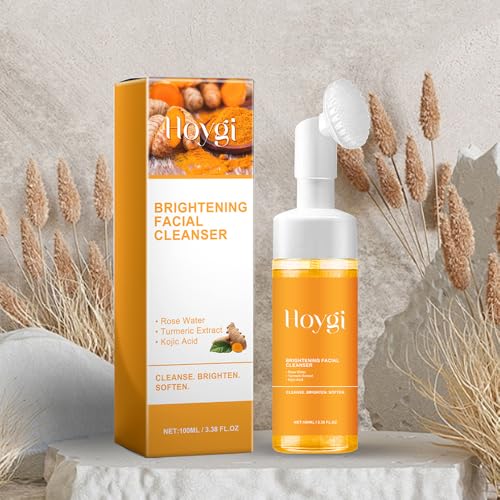 2PCS Turmeric Facial Cleanser, Foaming Face Wash for All Skin Deep Cleaning