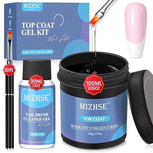 MIZHSE 100ML Gel Top Coat for Gel Nail Polish and 8 Colors 9D Cat Eye Gel Nail Polish¡¦
