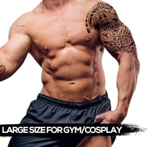 Waterproof Tribal Tattoos - 2 XL Sheets for Chest & Arms