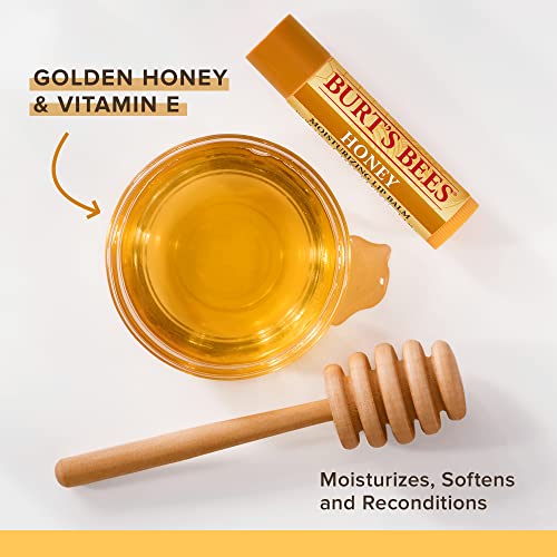 Burt's Bees 100% Natural Moisturizing Lip Balm, Honey with Beeswax - 1 Tube, 0.15 Ounce