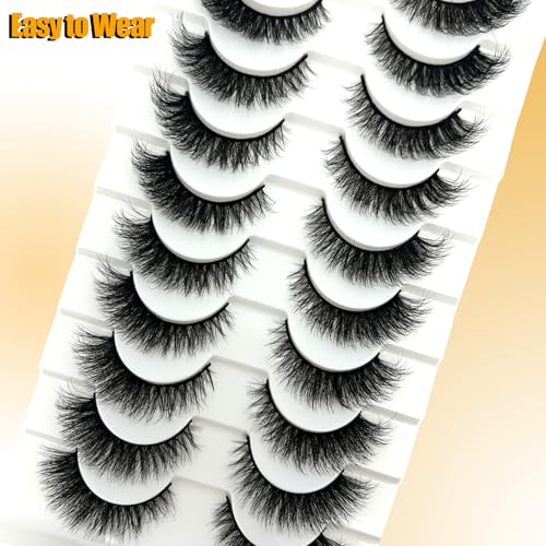 Loladook 16mm Cat Eye Mink Lashes - 3D Fluffy Wispy