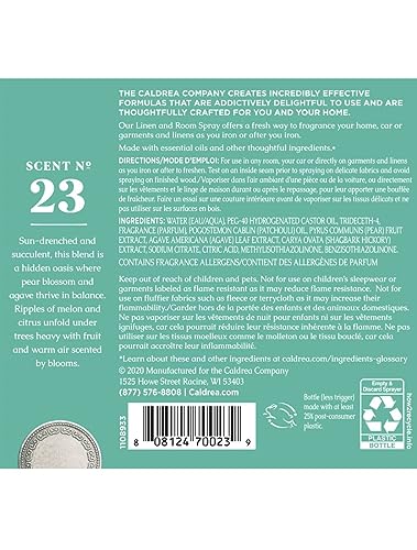 Caldrea Hand Wash Soap, Aloe Vera Gel, Olive Oil and Essential Oils to Cleanse and Condition, Pear Blossom Agave, 10.8 oz, 2 Pack