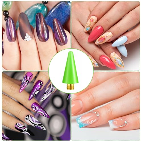 18PCS Rhinestone Picker Wax Replacement Tips for Nail Art
