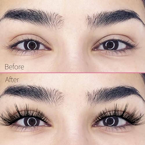 Veleasha Cat Eye Lashes Kit - 7 Pairs Faux Mink with Glue & Tweezer