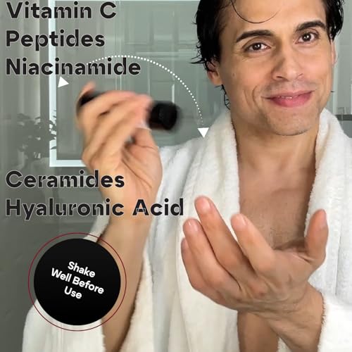 Titan MAX Anti-Aging Face Serum for Men ? Ultra Potency Mens Face Lotion ? Skin Tightening Cream for Face ? Mens Skin Care ? Vitamin C & E, 10% Niacinamide, Hyaluronic Acid ? Unscented