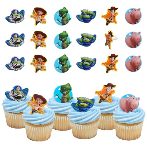 Toy Story Cupcake Rings - 24 Pack of Character Decorations