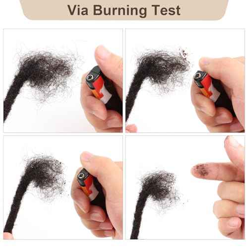 0.6cm Thickness Real Human Hair Dreadlock Extensions 4 Inch 60 Strands Full Handmade Permanent Locs Extensions Human Hair Can Be Dyed and Bleached