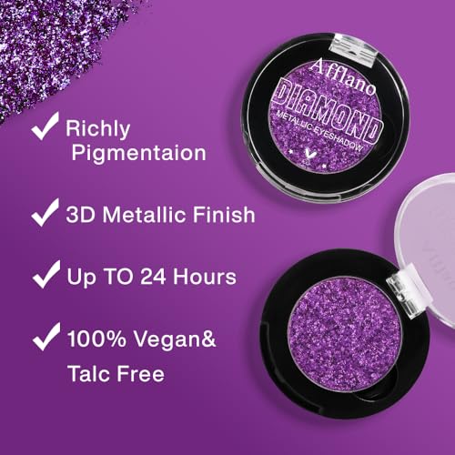 Purple Glitter Eyeshadow - Long Lasting Waterproof Shimmer