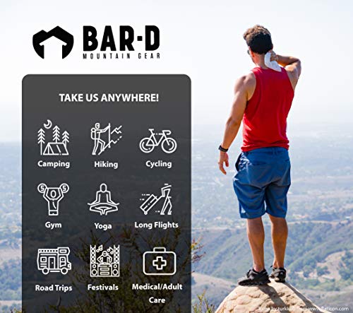 Bar-D Biodegradable Body Wipes with Tea Tree & Aloe – 3-Pack Camping Shower Wipes (10 Wipes/Pack)