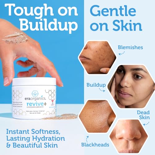 Manuka Honey Exfoliating Face Scrub ? Gentle Microdermabrasion Face Exfoliator to Help Smooth, Soften & Balance with Moisturizing Organic Superfoods 2oz