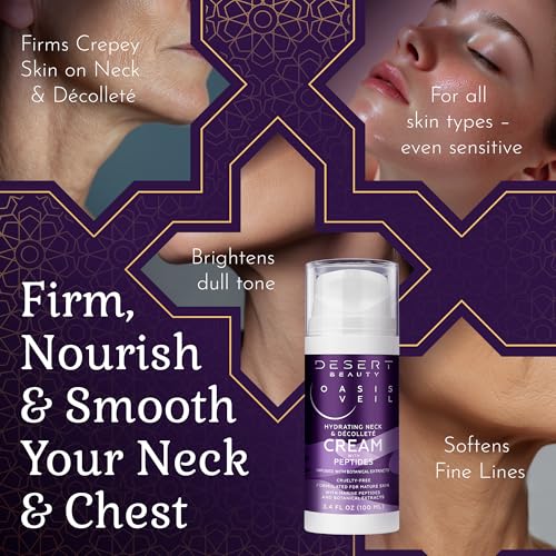 2-Pack Neck Firming Cream for Women ? Neck Creams for Tightening and Firming with Peptides, Collagen & Hyaluronic Acid ? Decollete Firming Cream for Lifting & Smoother Skin, 3.38 fl oz