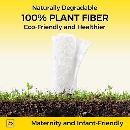 Face Towels, Disposable Clean Towels, Extra Thick, Hypoallergenic for Sensitive Skin, Unscented Lint-Free, Dry Wipes for Cleansing & Makeup, Dual-Textured AB Sides, 50 Counts (1 Pack)