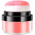 Loose Powder Blush with Puff - Coral Red Shimmer