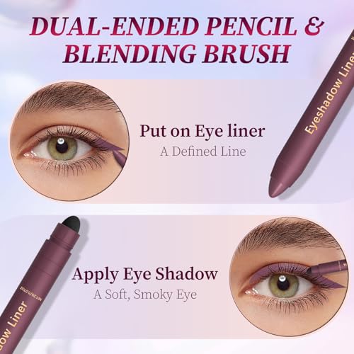 2-in-1 Eyeliner Eyeshadow Stick Waterproof Plum
