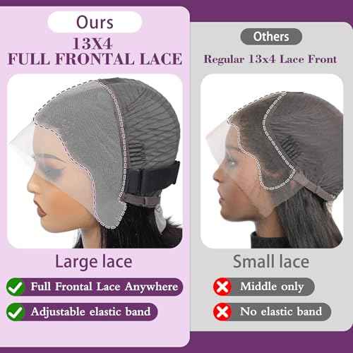 13x4 Lace Front Wigs Human Hair Pre Plucked 11 Inch HD Lace Front Wigs Human Hair Natural Color 180% Density Glueless Wig 100% Virgin Human Hair with Baby Hair for Women