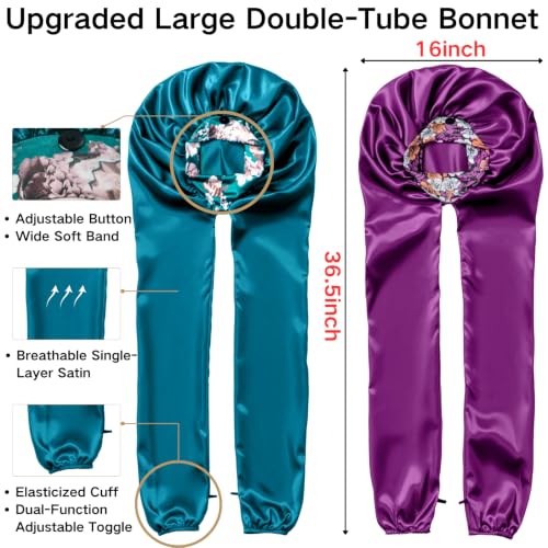 Isshin Beauty Dual Sleeve Satin Hair Bonnet for Long Hair