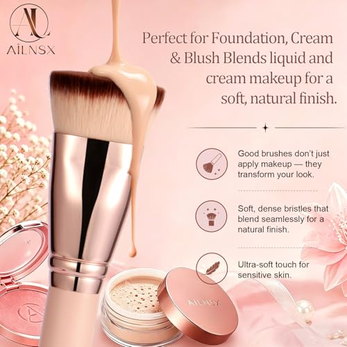 Flat Top Foundation Brush for Liquid, Cream & Powder