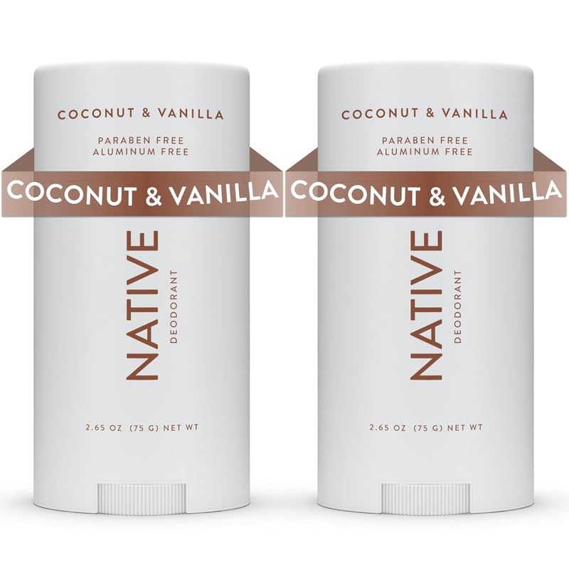 Native Deodorant Contains Naturally Derived Ingredients, 72 Hour Odor Control | Deodorant for Women and Men, Aluminum Free with Baking Soda, Coconut Oil and Shea Butter | Coconut & Vanilla, 2-Pack