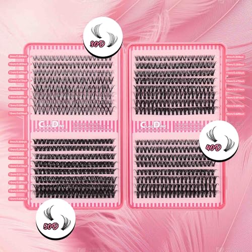 DIY Lash Extension Kit with 640 Clusters, Glue & Tools