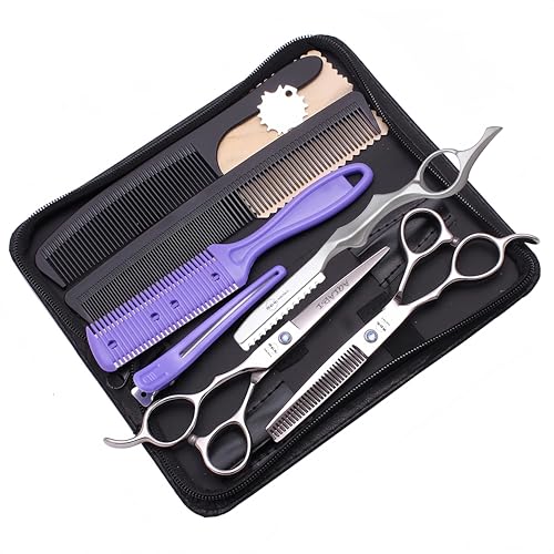 Left-Handed Hair Cutting Scissors Set, 6 Inch, 440C Stainless Steel