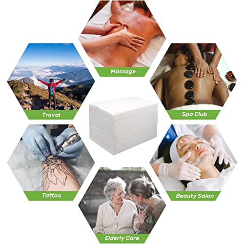 100 Pack Disposable Massage Table Sheets - Soft Non-Woven Spa Covers, 31" x 71"