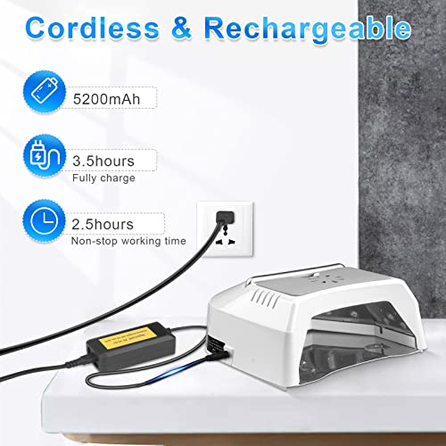 IMENE 72W Cordless UV LED Nail Lamp with Fan - Fast Gel Curing