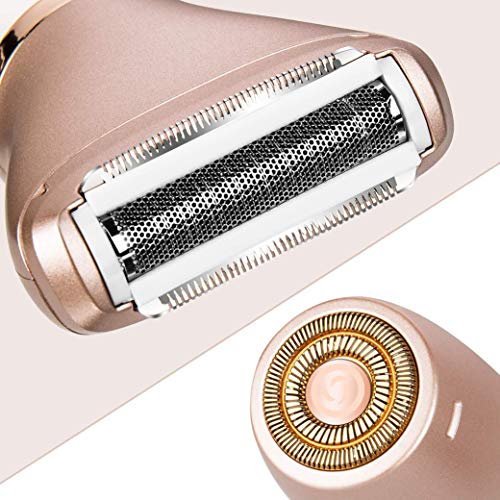 Women's Electric Shaver & Hair Remover - Painless Waterproof Trimmer, Rechargeable, 2-in-1 Face & Body Razor