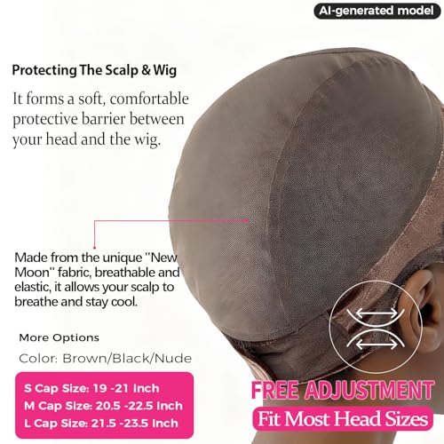 Labhairs Wig Cap with Grip Band - Glueless Lace Front Wig Hold