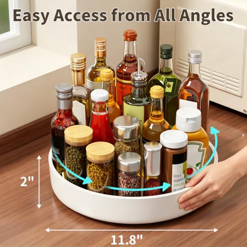 11.8" Lazy Susan Turntable Organizer - Non-Slip Spice Rack