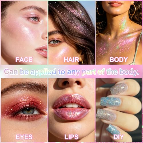 Roll-On Body Glitter Gel – Holographic Chameleon Shimmer