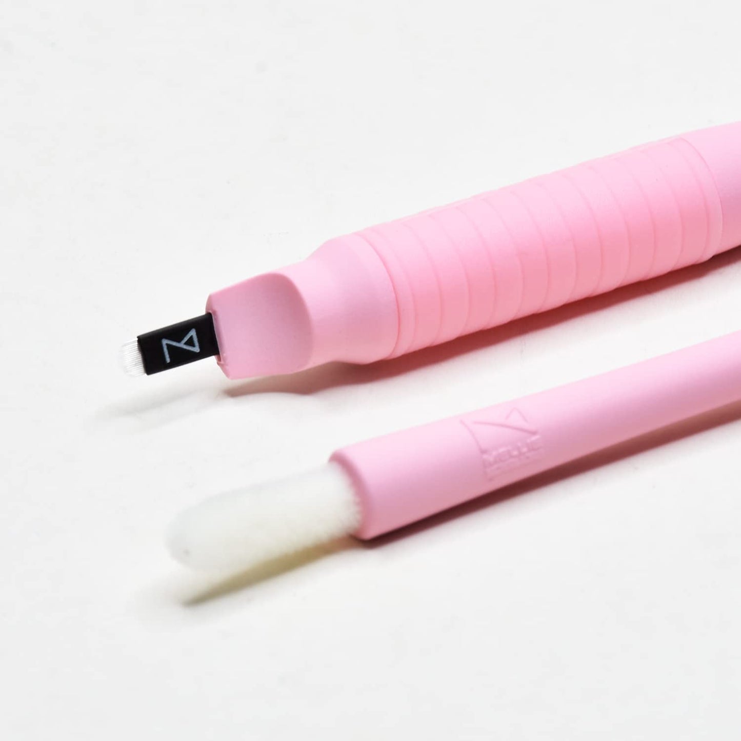 M Mellie's Signature Microblading Eyebrow Pen (Pack of 10) - Disposable Microblading Pen with Sterilized Blade, Comfortable Rubber Grip and Pigment Sponge for Flawless Bro (U18 NANO .15mm, Pink)