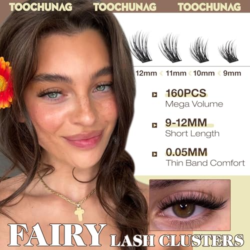 Wispy Cluster Eyelash Extensions 9-12mm C Curl 160pcs