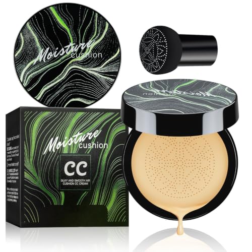 Ihrlpxkc Cushion Foundation for Older Women, CC Cream Makeup Buff Beige 3.21oz
