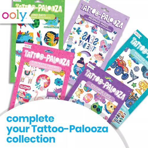 Ooly 50 Rainbow Temporary Tattoos for Kids – Safe & Non-Toxic