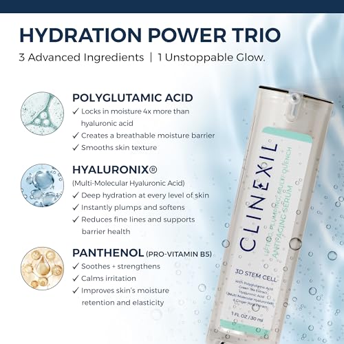 Multi-Quench Hydrating Serum ? Polyglutamic Acid, Hyaluronic Acid, Vitamin-B5 for Deep Hydration, Mositure Binders & Skin Barrier Repair for Dry & Sensitive Skin ?? Fragrance Free ? 1 FL OZ