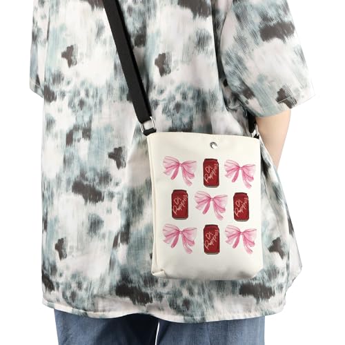 Pink Bow Soda Crossbody Bag - Soda Lover Gift