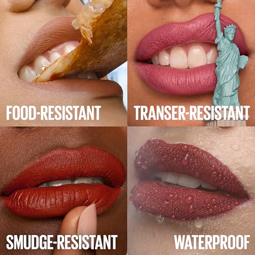 MAYBELLINE Super Stay Matte Ink Liquid Lipstick Makeup, Long Lasting High Impact Color, Up to 16H Wear, Pioneer, Blue Red, 1 Count, Packaging May Vary (Pack of 2)
