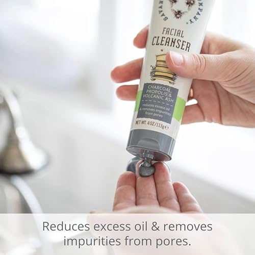 Savannah Bee Company Propolis Extract Volcanic Ash and Charcoal Facial Cleanser