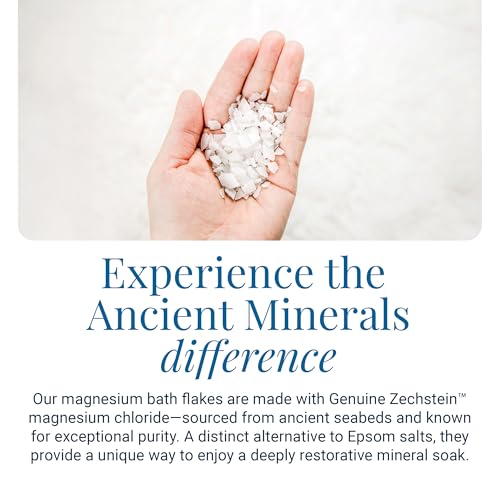 Ancient Minerals Magnesium Bath Flakes Unscented 26.4oz - Epsom Salt Alternative