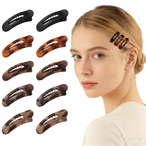 Lahnie Small Flat Hair Clips - 10 Pack for Thin Fine Hair