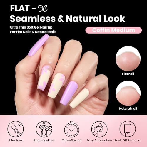 Beetles Gel Nail Kit Flat-X Coffin Medium 320pcs Nail Tips & Accessories – B- Coffin M 320pcs