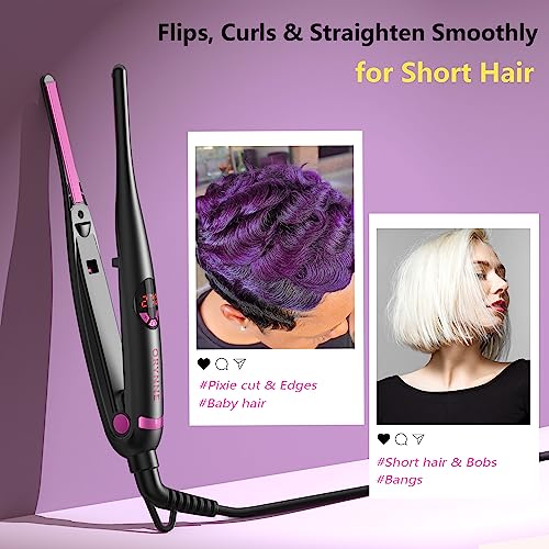 ORYNNE 3/10" Mini Flat Iron for Edges & Short Hair
