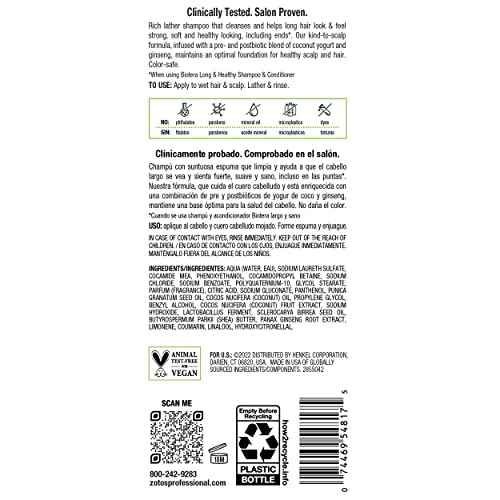 Biotera Long & Healthy Strengthening Shampoo and Conditioner Set | Strengthens Long, Growing Hair | Microbiome Friendly | Vegan & Animal Test Free | Paraben Free | Color-Safe | 32 Fl Oz