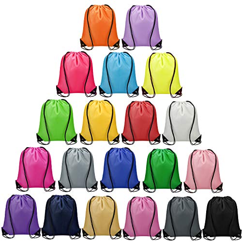 Vorspack 20 Pcs Multicolor Drawstring Bags - DIY Party & Gym Use