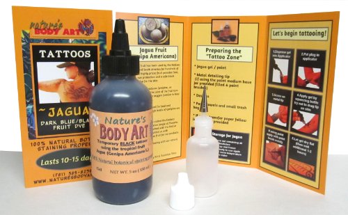 Jagua Fruit Gel 4oz - Temporary Tattoo Ink, Natural Body Art