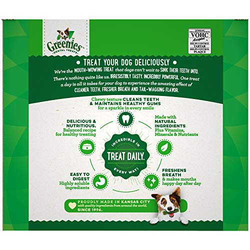 Greenies Original Large Natural Dental Care Dog Treats, 54 oz. Pack (34 Treats)