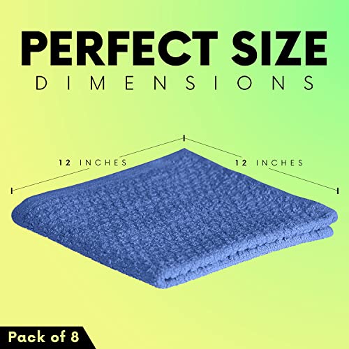 Elaine Karen Cotton Washcloths 8-Pack 12x12 Inch