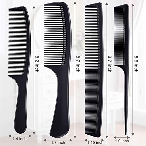 Small Carbon Fiber Comb Set for Men and Women - Teasing & Styling - Premium Hair Styling Tools