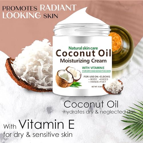 Coconut Cream 300ml ? Moisturizing Body Lotion for Dry Skin ? Nourishing Cream for Skin & Body ? Natural Coconut Moisturizer for Women & Men