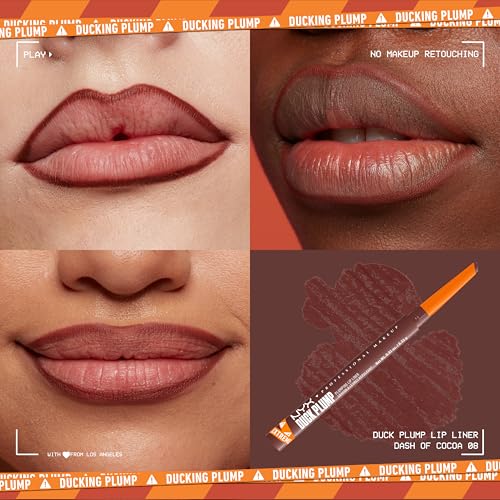 NYX Professional Makeup Duck Plump Lip Liner Cocoa Brown 0.01oz - Long Wear